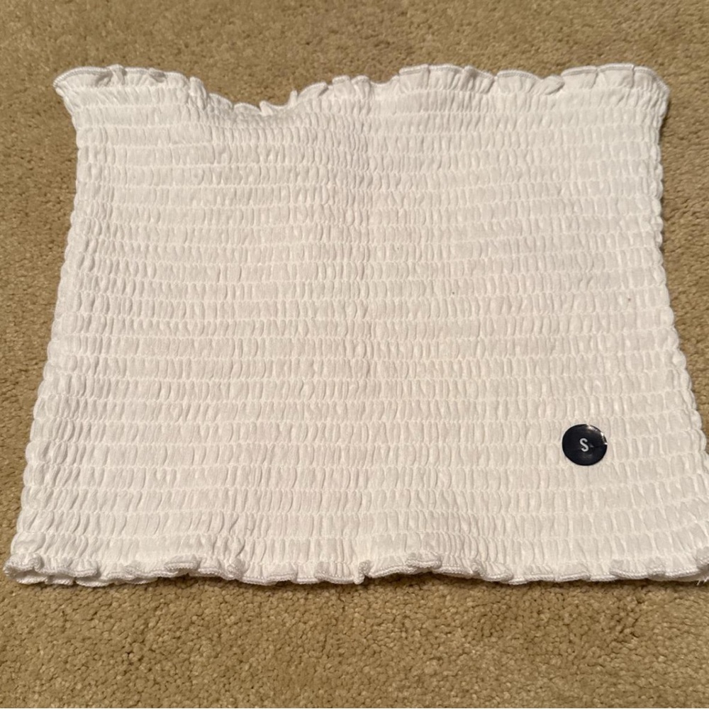 White Smocked Tube Top